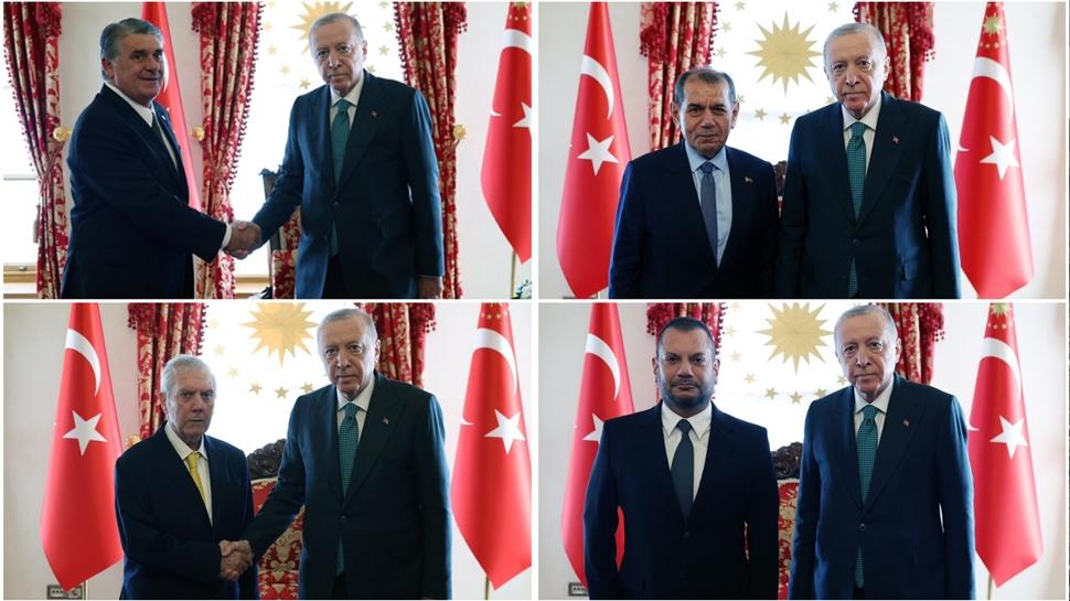 Başkan Erdoğan 4 büyük kulübün başkanlarını kabul etti