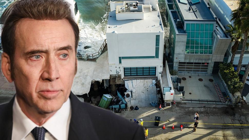Nicolas Cage'in başına gelmeyen kalmadı! Evinin önü çöktü
