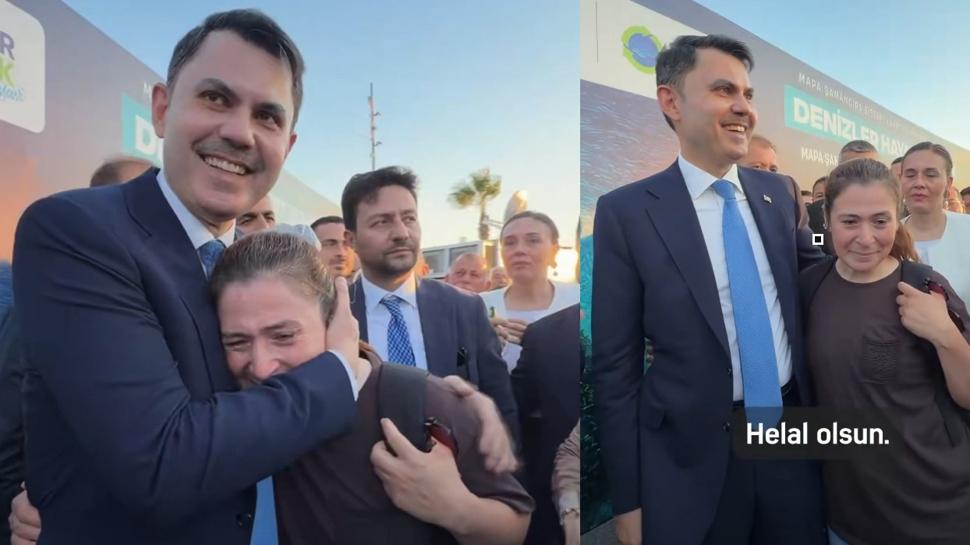 Depremzededen Bakan Kurum'a gözyaşlarıyla teşekkür