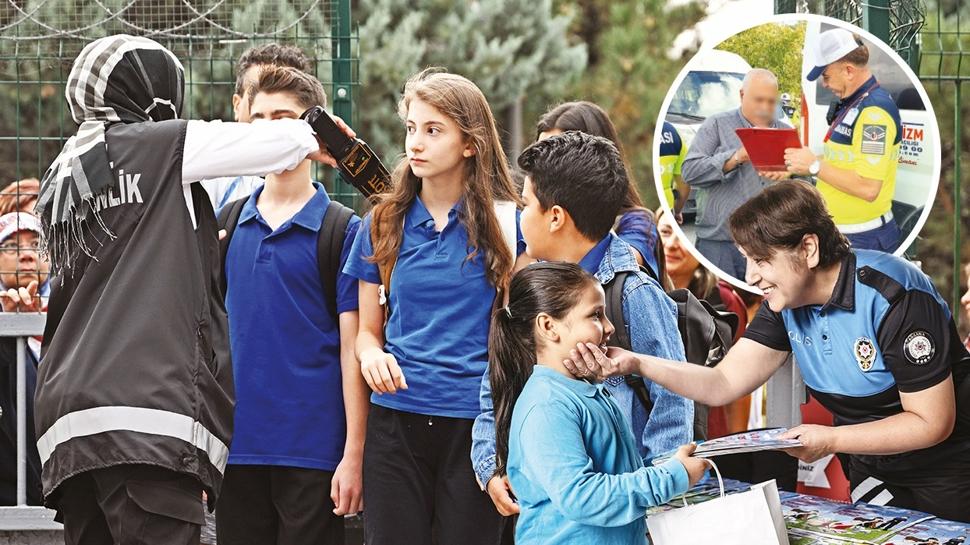 Dronlu denetim dedektörlü arama! Okullara güvenlik kalkanı