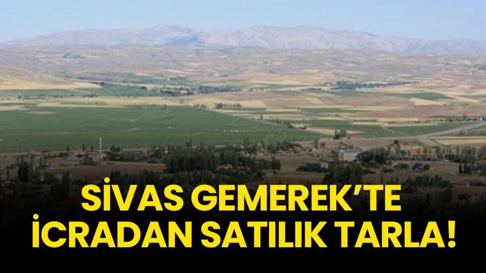 Sivas Gemerek'te icradan satılık tarla!