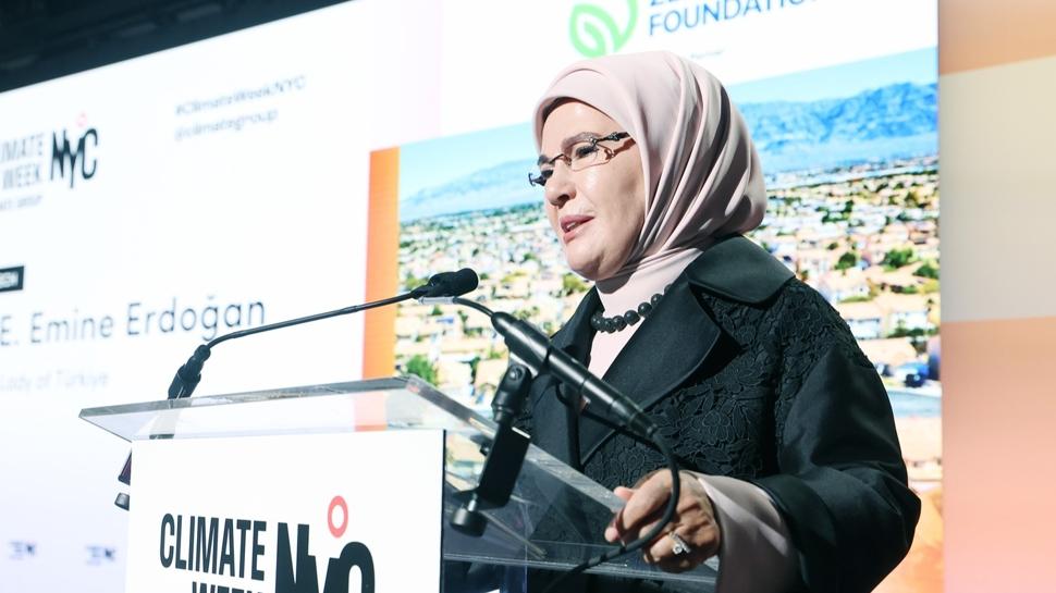 Emine Erdoğan, New York İklim Haftası açılışında konuştu: İklim krizine karşı küresel topluma seslendi