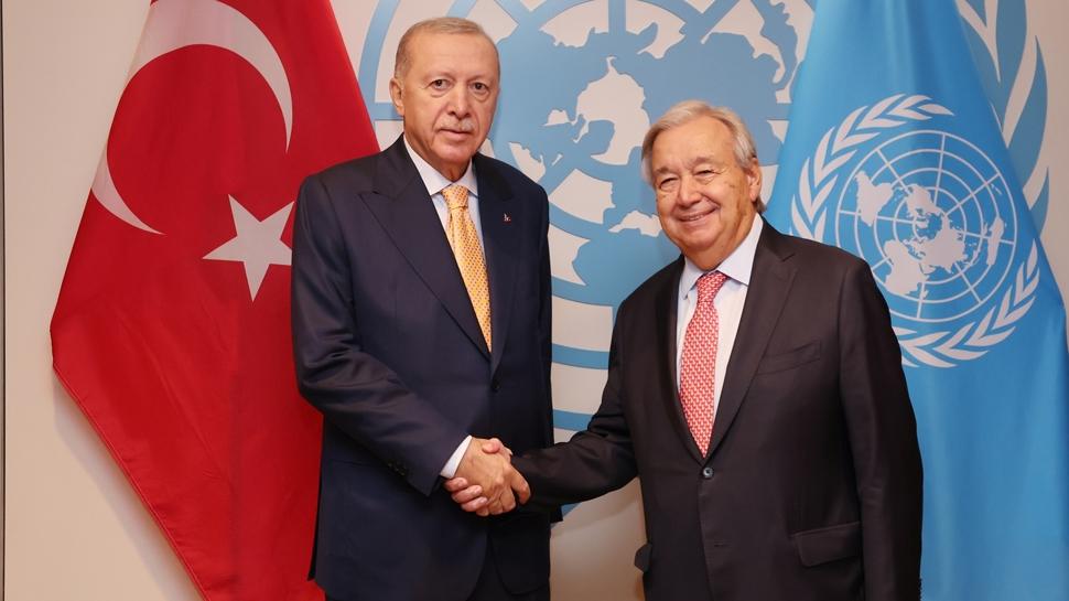 Başkan Erdoğan Guterres ile bir araya geldi