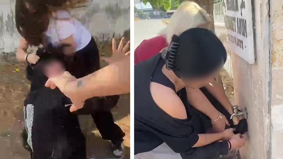 Liselilerden akran zorbalığı: Çeşmenin altında darp ettiler