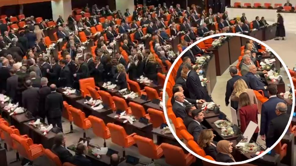Yeni Parti’nin Meclis’teki saygısızlığına tepki yağdı: Ezik siyasi seviyenizi bir kez daha gösterdiniz