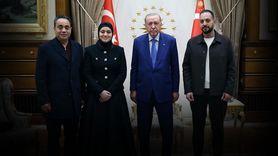 Beştepe'de anlamlı buluşma: Başkan Erdoğan Hind Rajab'ın ailesini kabul etti