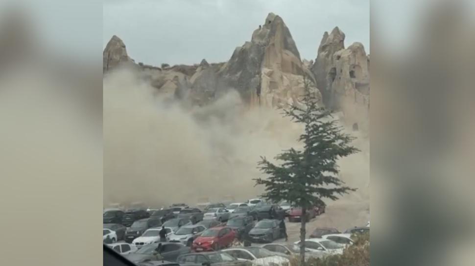 Kapadokya'da peribacası çöktü: Can kaybı ve yaralılar var