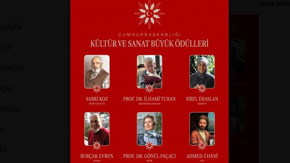 Star Gazetesi yazarı Sibel Eraslan'a Cumhurbaşkanlığı ödülü