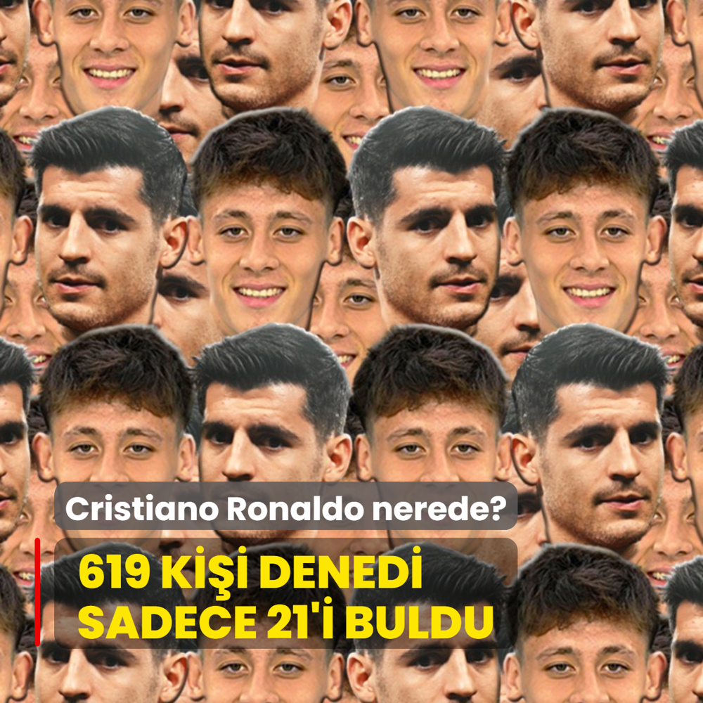Zeka testi: Morata ve Gler'in arasndaki Cristiano Ronaldo nerede? 619 kiiden 21'i buldu