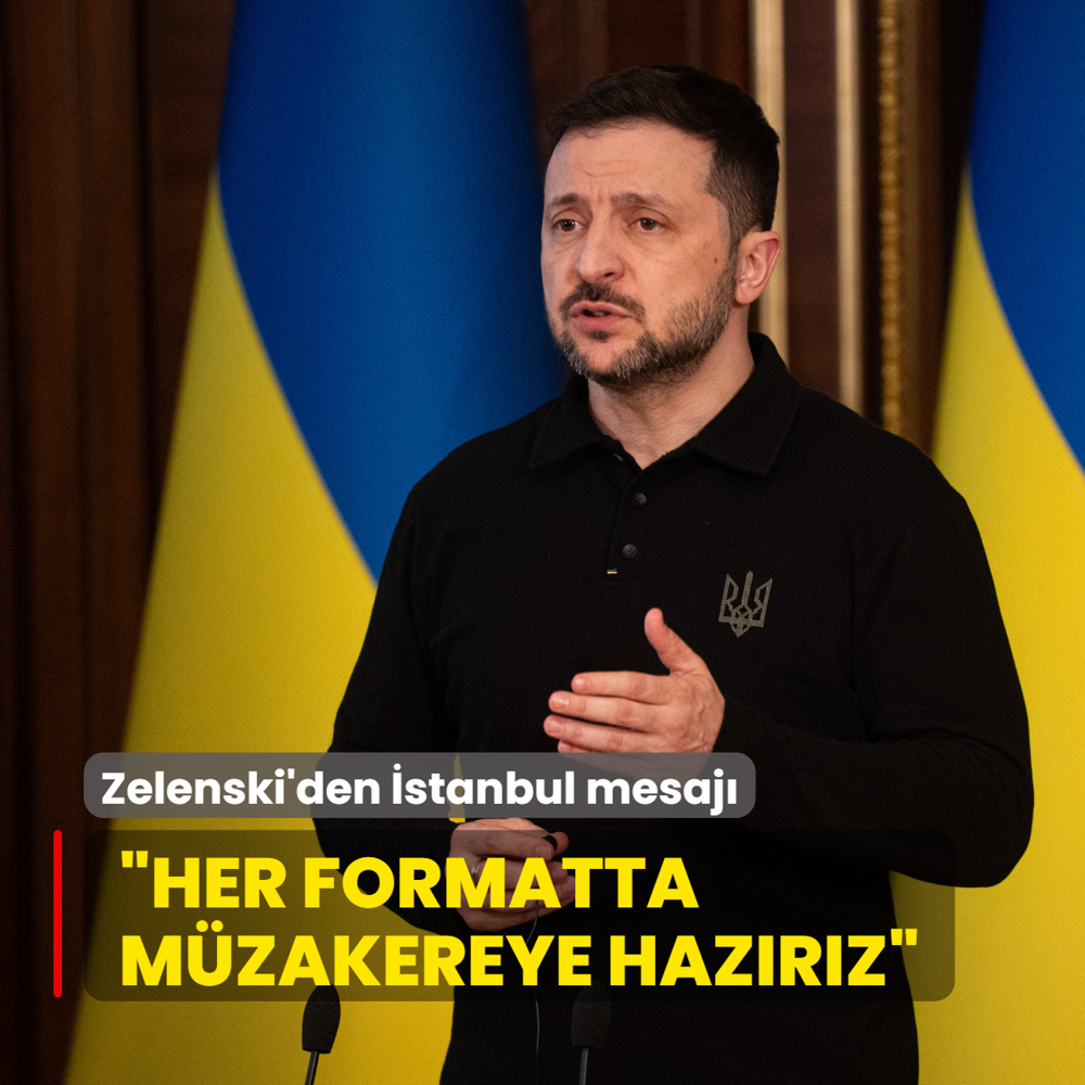 Zelenski'den stanbul grmesi mesaj... Her formatta mzakereye hazrz