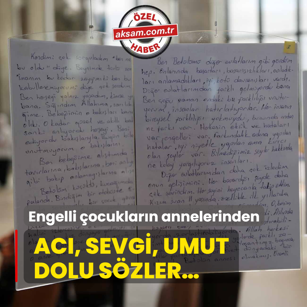 zel ocuklarn zel annelerinden mektuplar