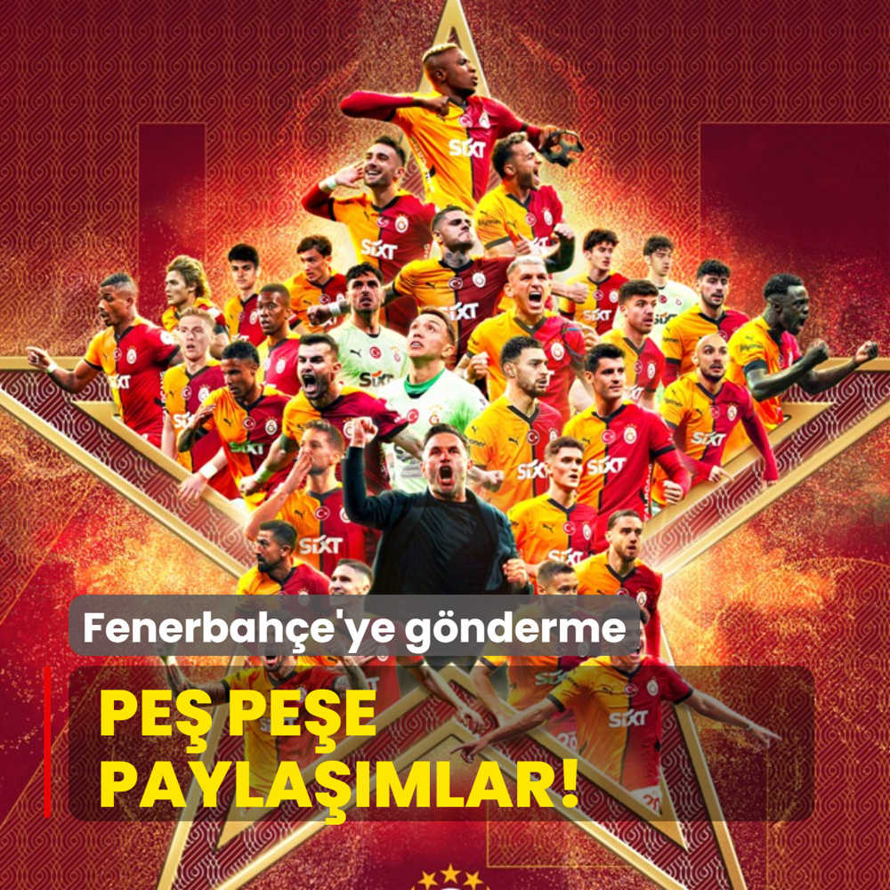 Galatasaray'dan pe pee paylamlar! Fenerbahe'ye gnderme