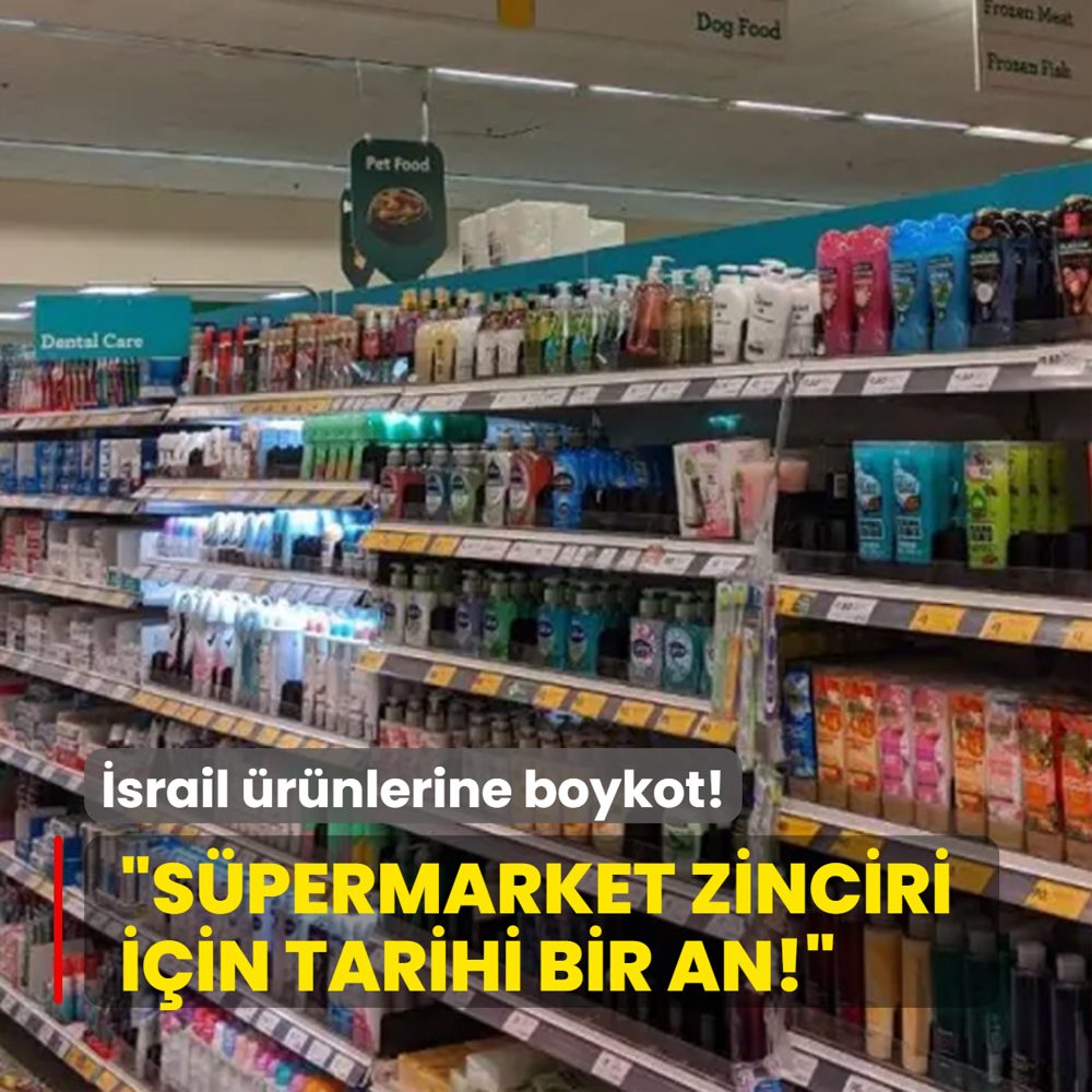 Market raflarnda srail rnlerine boykot: Spermarket zinciri iin tarihi bir an!