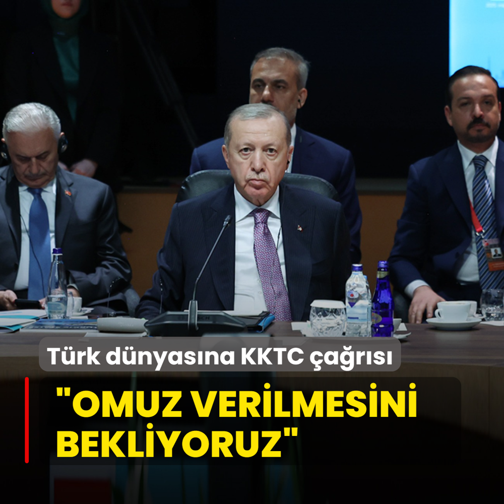 Bakan Erdoan'dan Trk dnyasna KKTC ars: Hak mcadelesine omuz verilmesini bekliyoruz