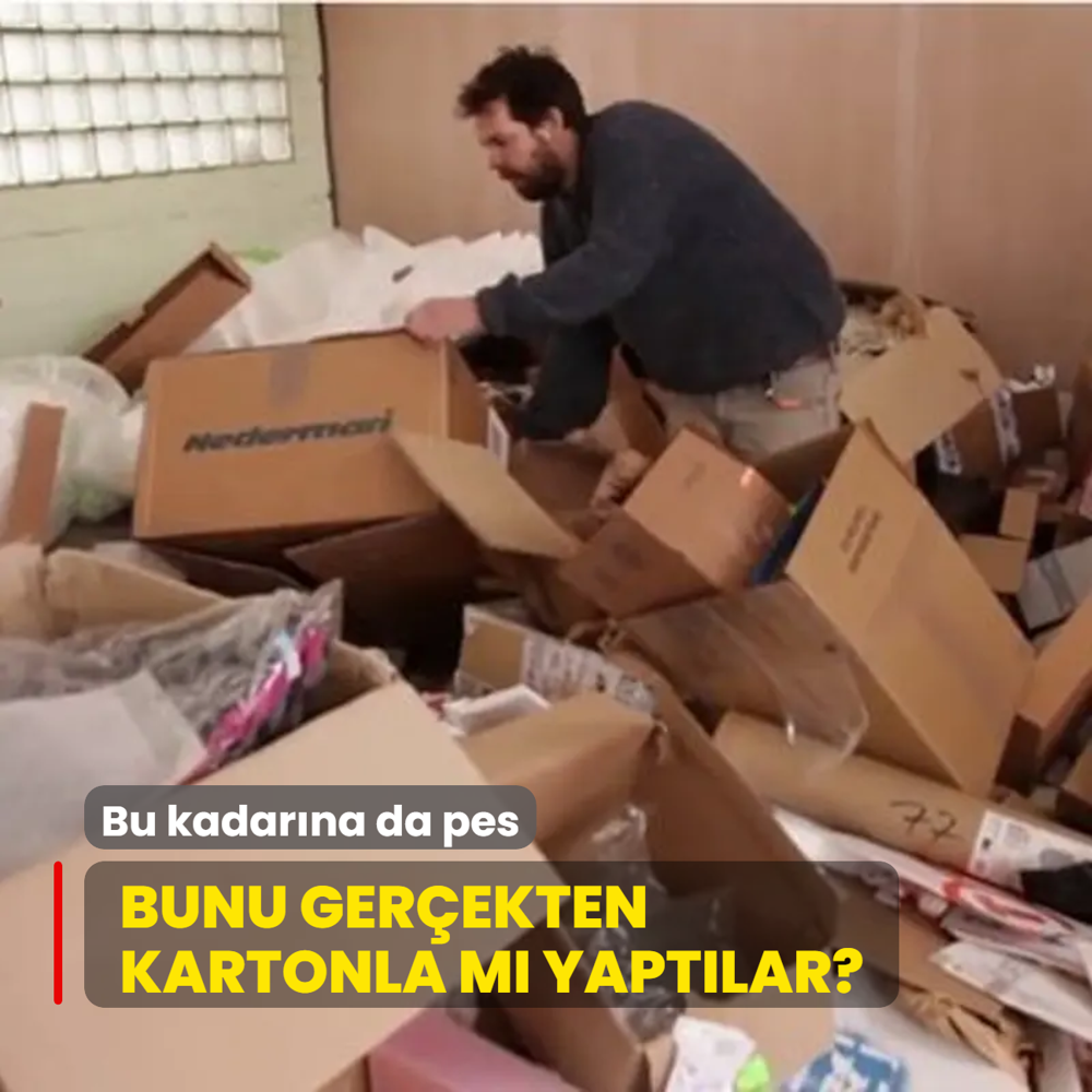 Bunu gerekten kartonla m yaptlar? Bu kadarna da pes