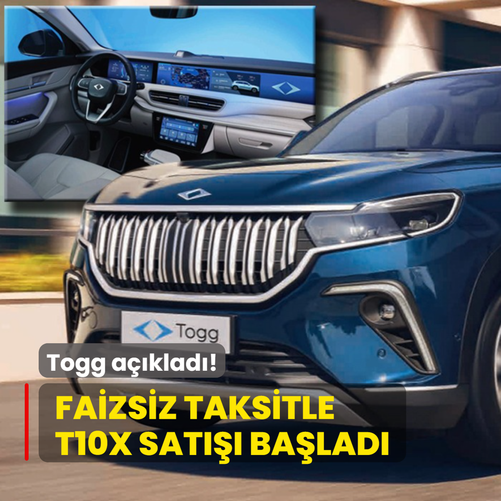 Togg faizsiz taksitle SUV satn balatt! Ayda 33.333 TL'ye T10X, peinat ise...