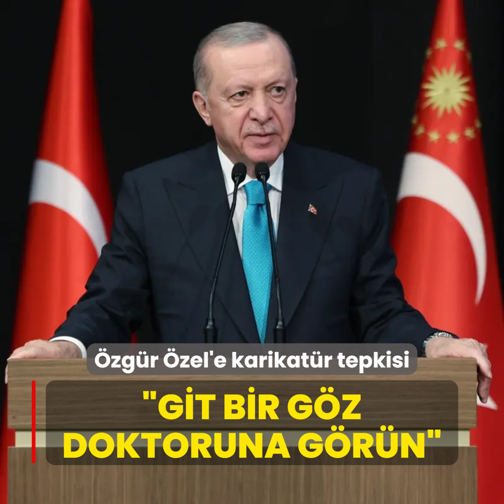 zel'den alak karikatre kalkan... Bakan Erdoan'dan sert tepki: zgr git bir gz doktoruna grn