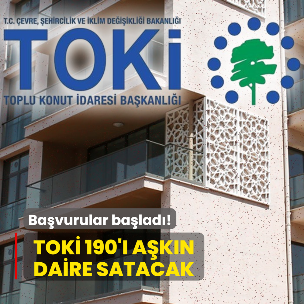 Bavurular balad: TOK 190' akn daire satacak! 10.000 TL'si olan bavuruyor