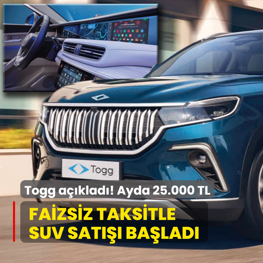 Togg aklad: Faizsiz taksitle SUV sat balad! Ayda 25.000 TL'ye T10X, peinat ise...