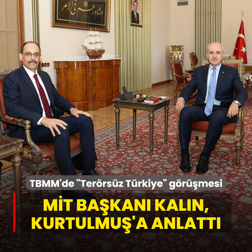 TBMM'de Terrsz Trkiye grmesi! MT Bakan Kaln, Kurtulmu'a anlatt
