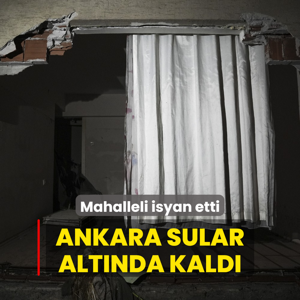 Ankara sular altnda kald! 1 yaral