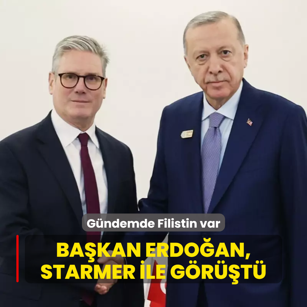 Bakan Erdoan, Starmer ile grt... Gndemde Filistin var