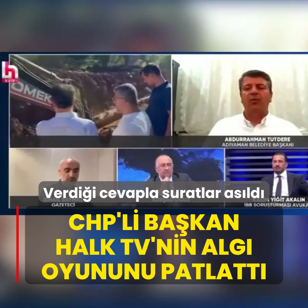 Verdii cevapla suratlar asld! CHP'li bakan Halk TV'nin alg oyununu patlatt