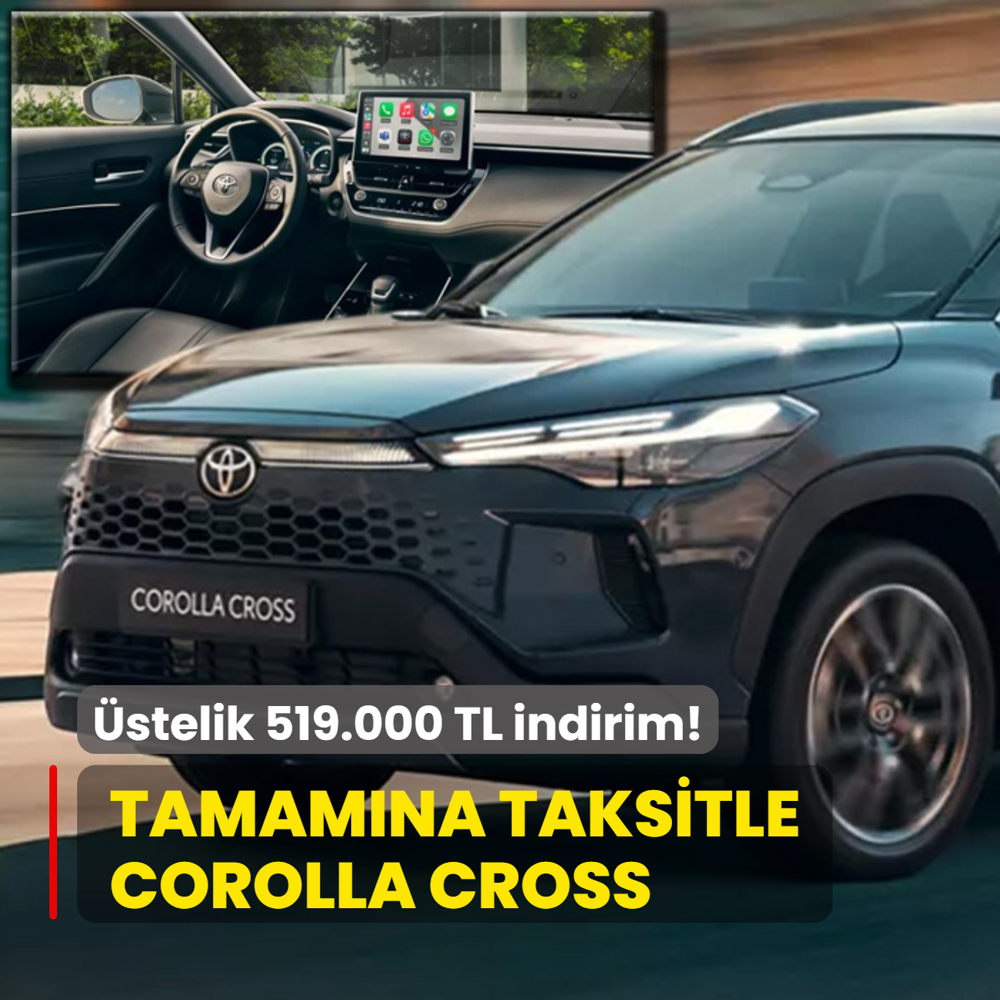 Toyota'dan tamamna taksitle Corolla Cross! stelik 519.000 TL indirim