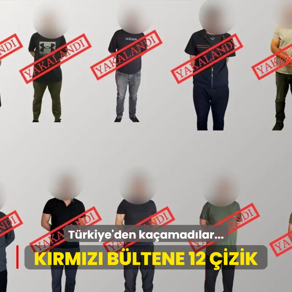 Krmz bltenle aranan 12 pheli Trkiye'ye getirildi