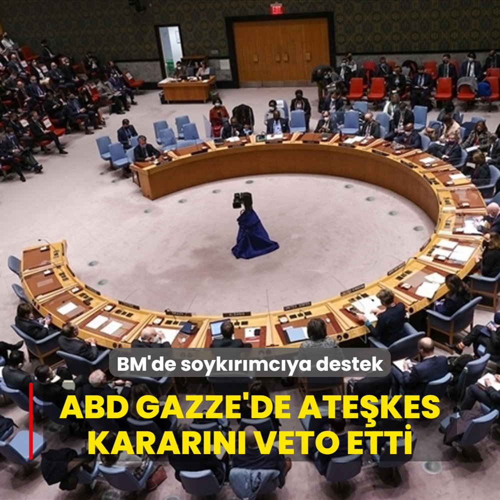 BM'de soykrmcya destek... ABD Gazze'de atekes kararn veto etti