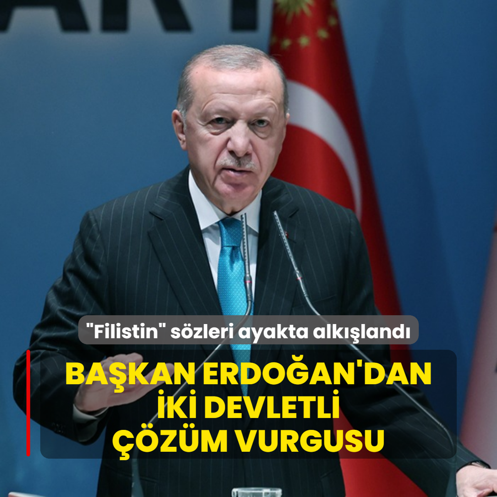 Filistin szleri ayakta alkland: Bakan Erdoan'dan iki devletli zm vurgusu