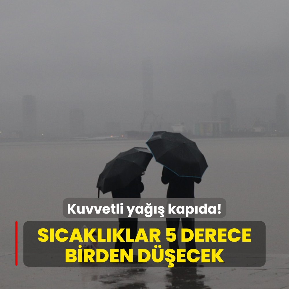 Kuvvetli ya kapda! Scaklklar 5 derece birden decek