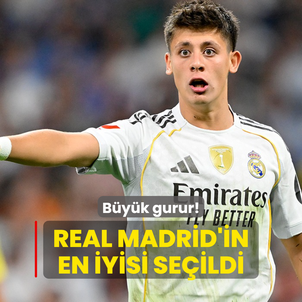 Byk gurur! Arda Gler Real Madrid'in en iyisi seildi
