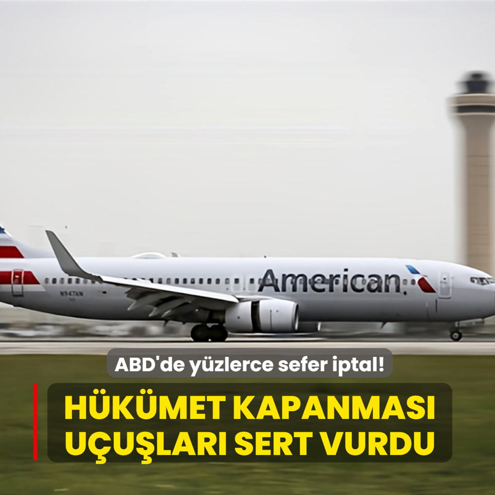 ABD'de yzlerce sefer iptal! Hkmetin kapanmas uular sert vurdu