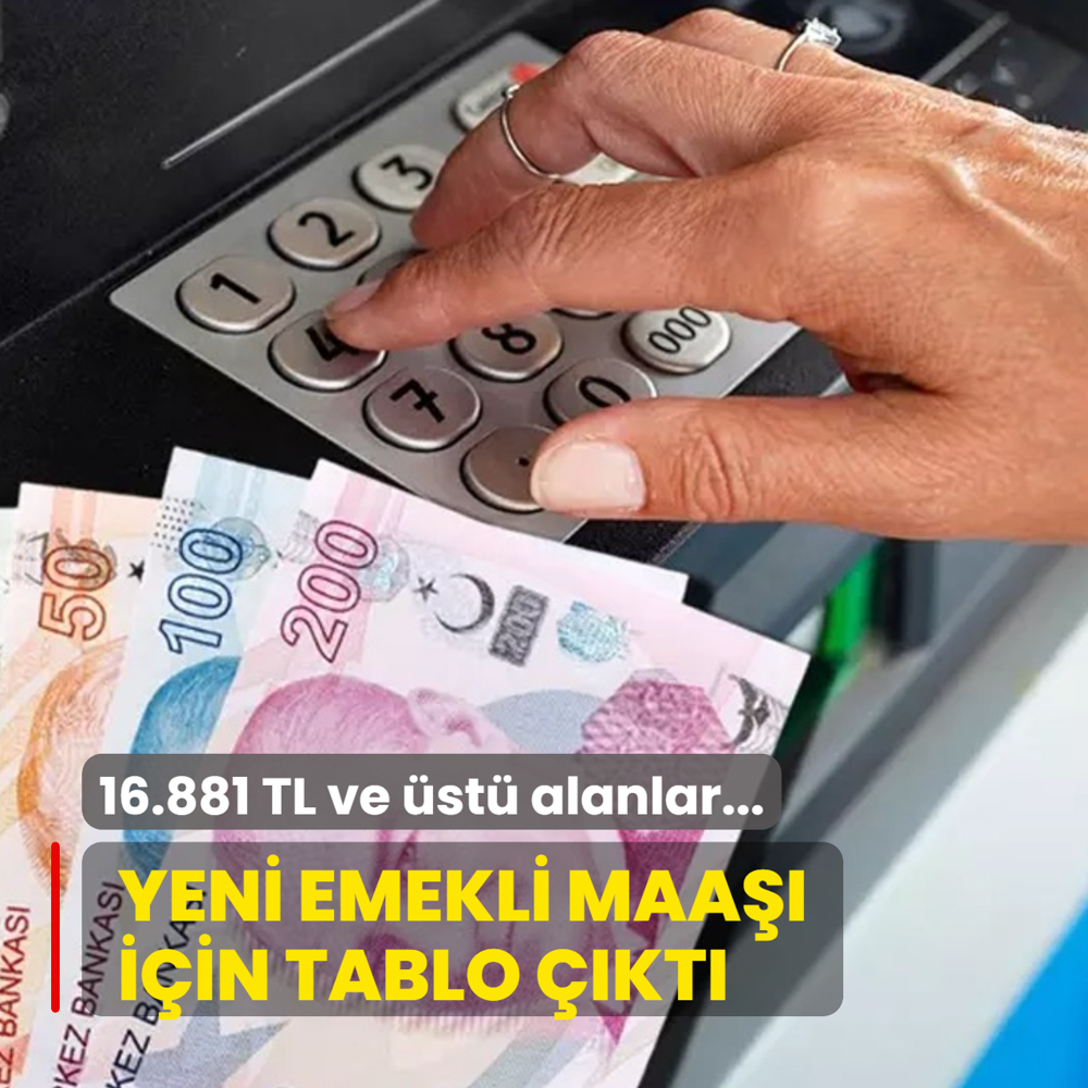 Zam eklendi: Yeni emekli maa iin tablo kt! 16.881 TL ve st alan SSK ile Ba-Kur'lu...