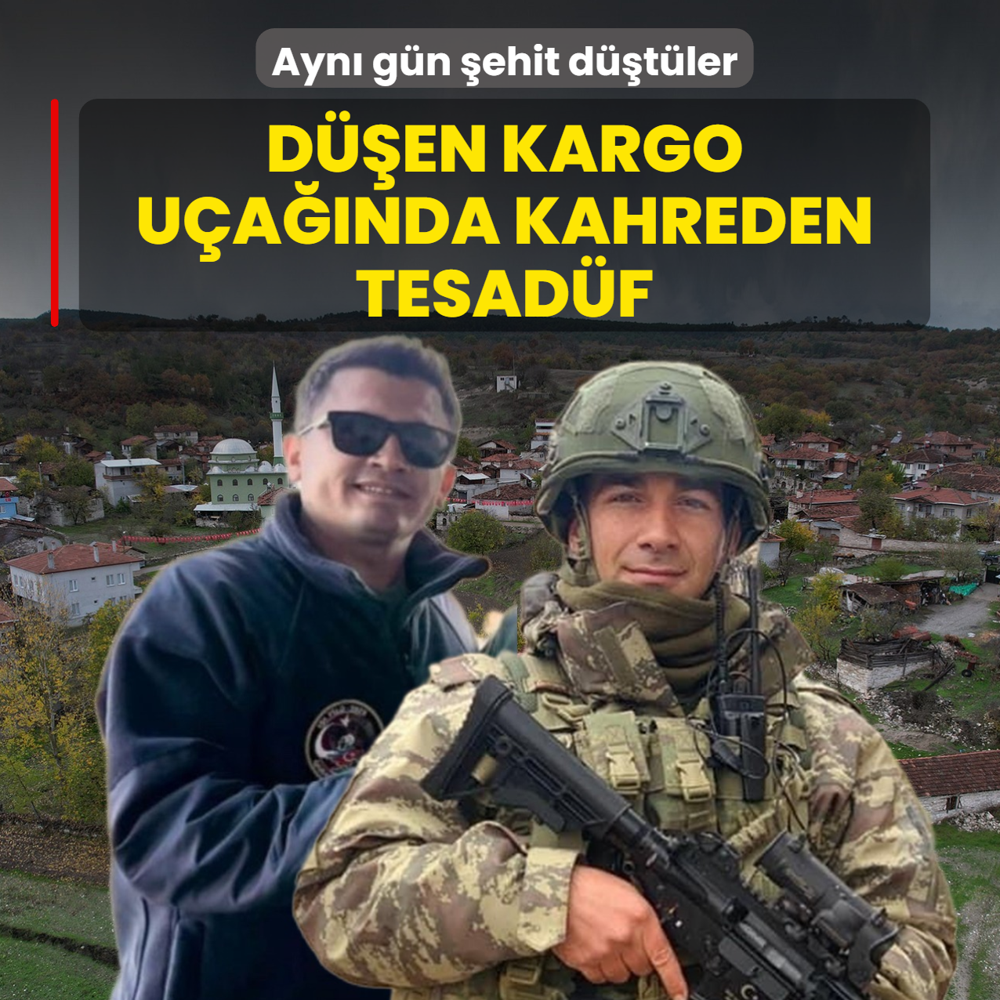 Den kargo uanda kahreden tesadf! Ayn gn ehit dtler