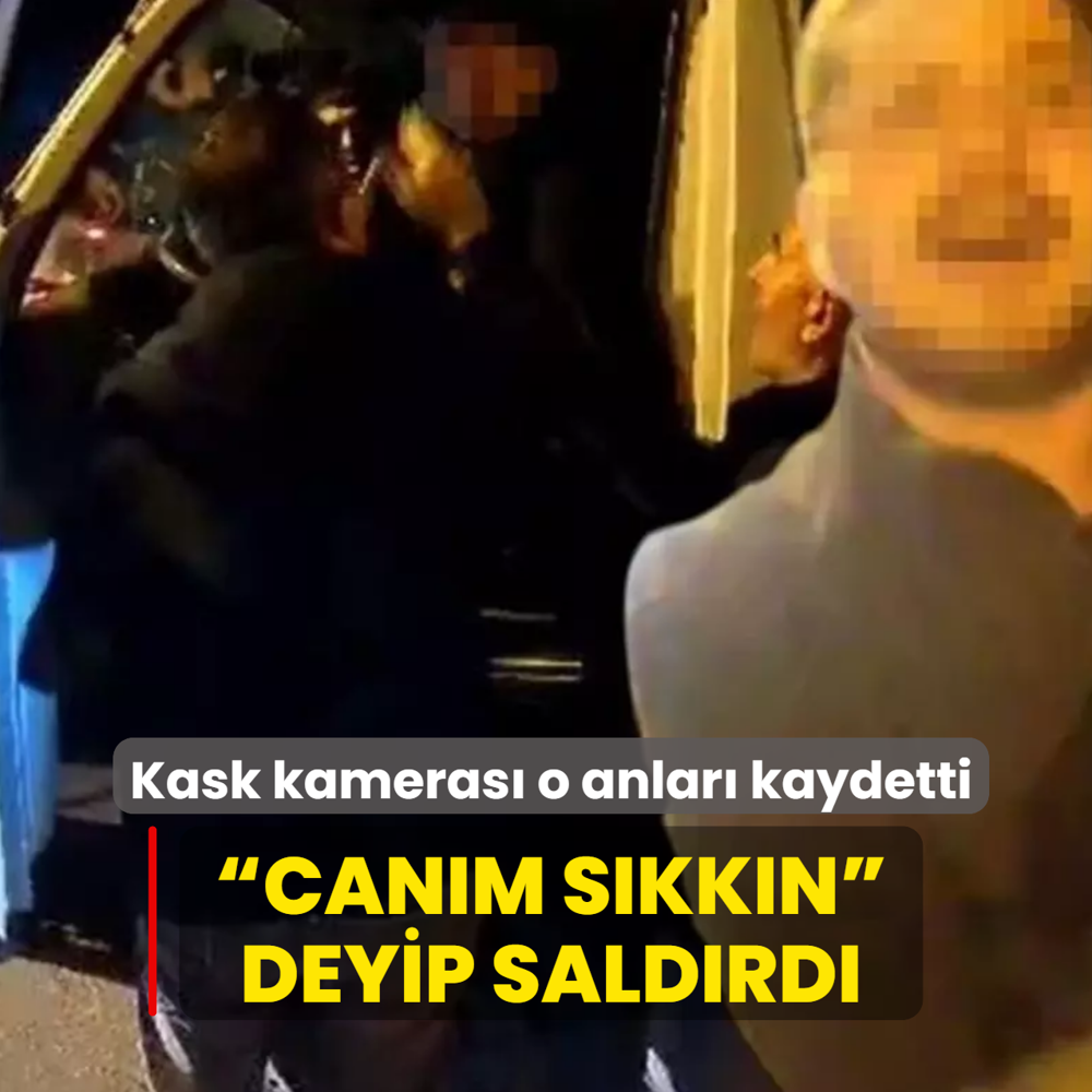  Canm skkn  deyip saldrd! Kask kameras o anlar kaydetti