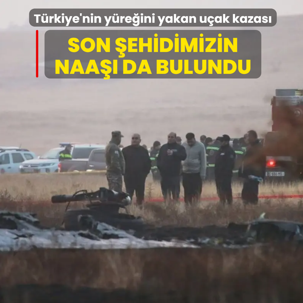 Trkiye'nin yreini yakan uak kazas! Son ehidimizin naa da bulundu