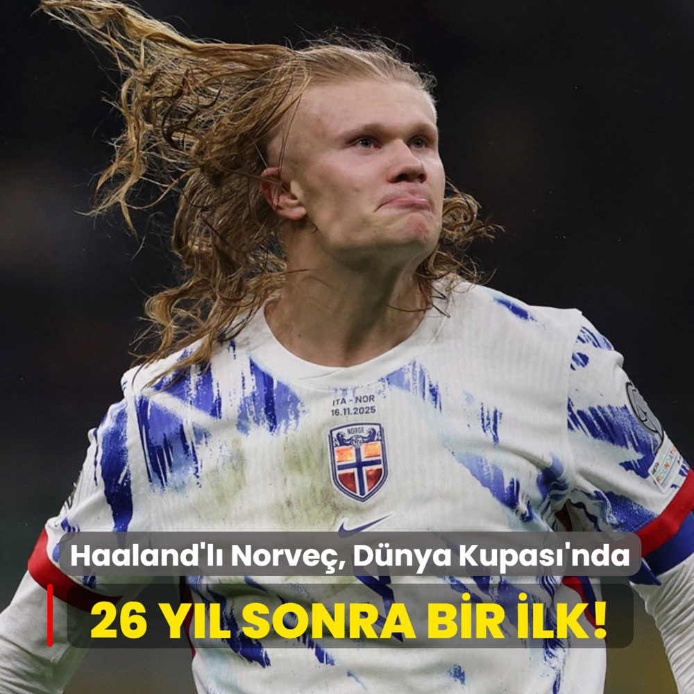 26 yl sonra bir ilk! Haaland, Norve'i Dnya Kupas'na tad