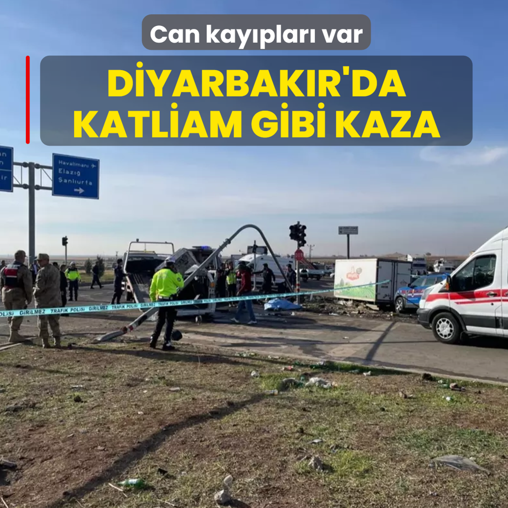 Diyarbakr'da katliam gibi kaza! Can kayplar var