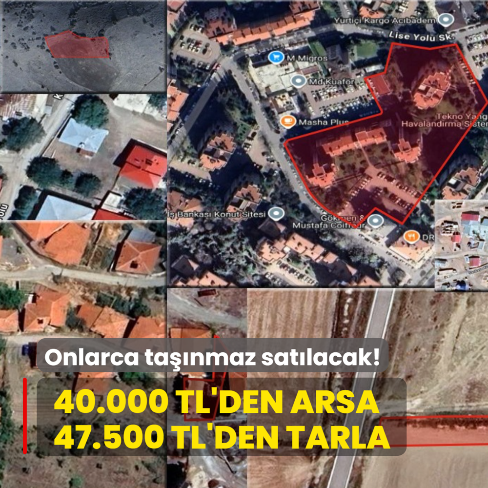 Milli Emlak 40.000 TL'den arsa, 47.500 TL'den tarla satacak! Onlarca tanmaz imkan