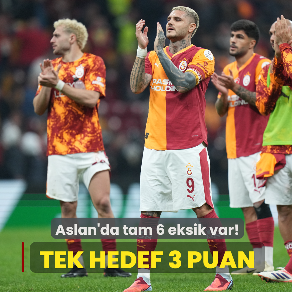 Galatasaray evinde Genlerbirlii ile karlaacak! Tam 6 eksik var