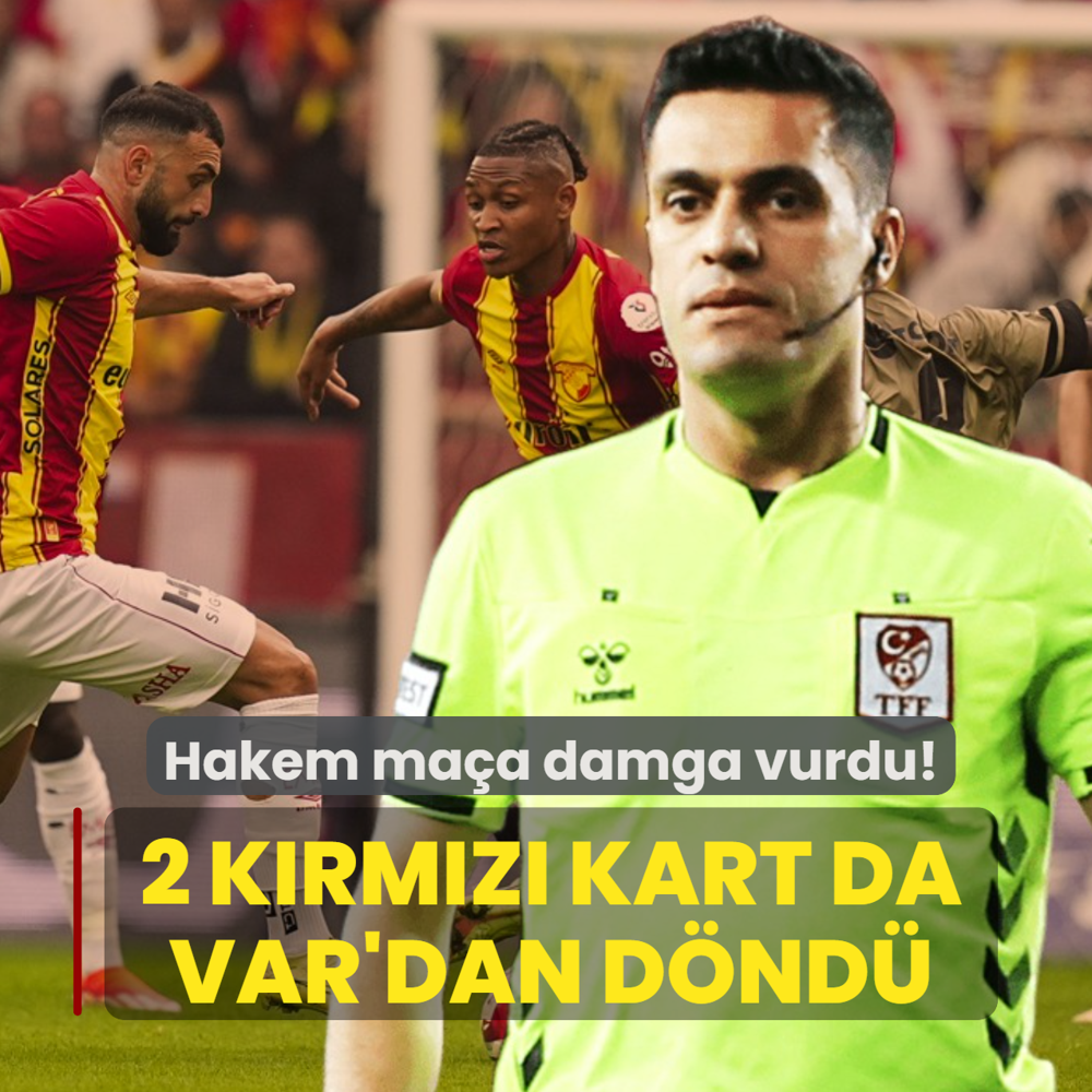 Bylesi grlmedi! Hakem 2 kez krmz kart gsterdi: 2'si de VAR'dan dnd
