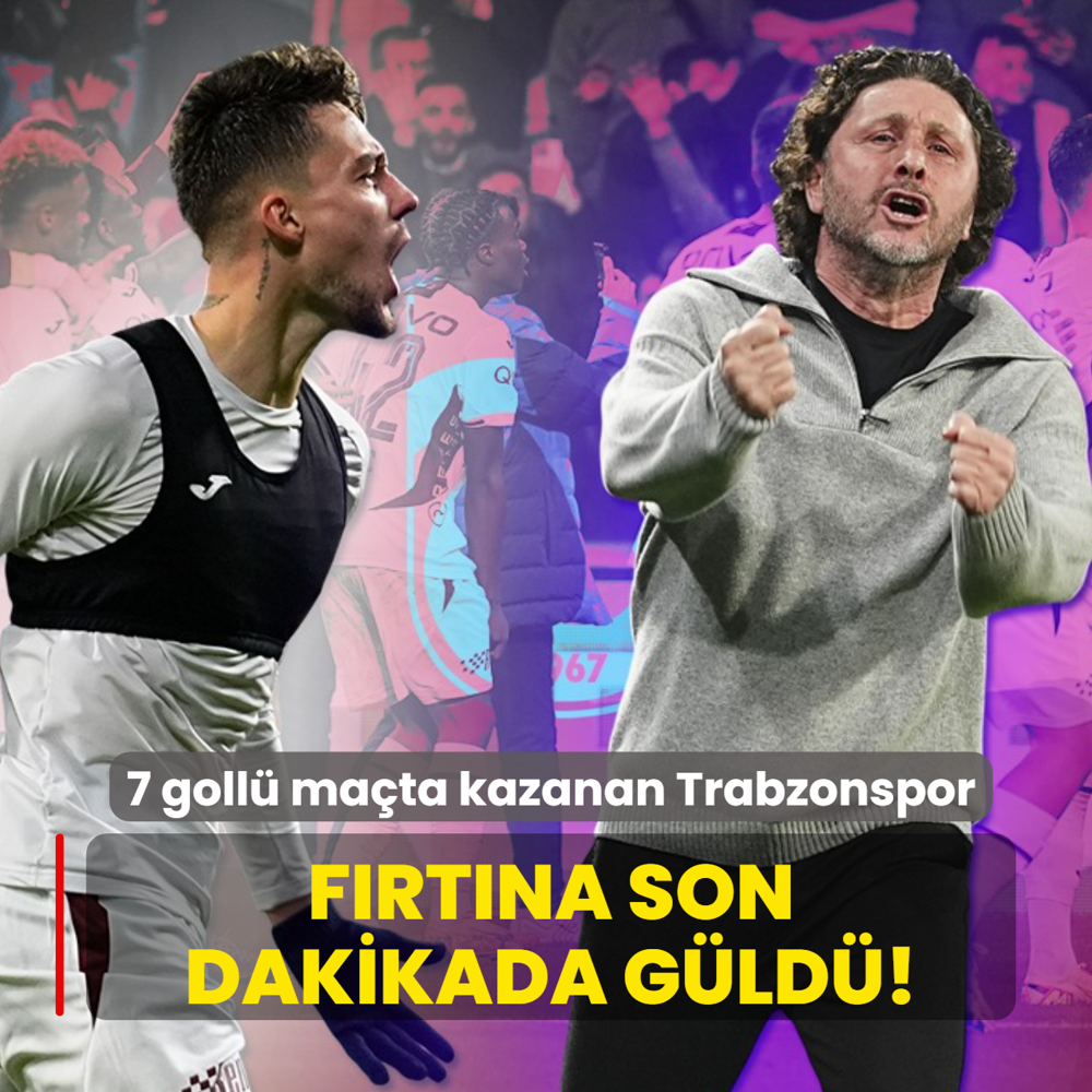 Frtna son dakikada gld! 7 goll mata kazanan Trabzonspor