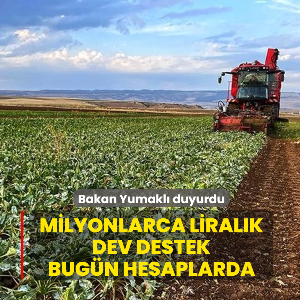 Bakan Yumakl duyurdu... Milyonlarca liralk dev destek bugn hesaplarda
