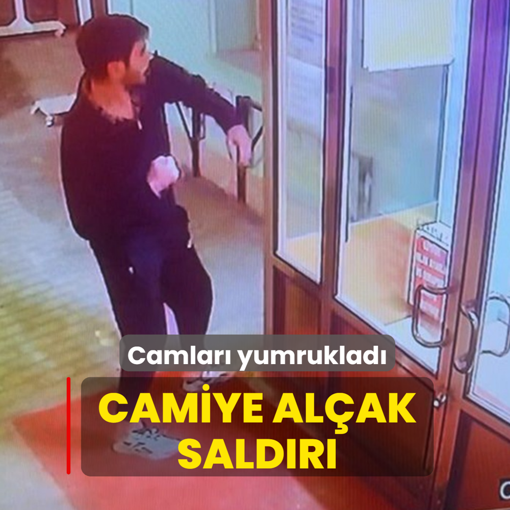 Camiye alak saldr: Camlar yumruklad
