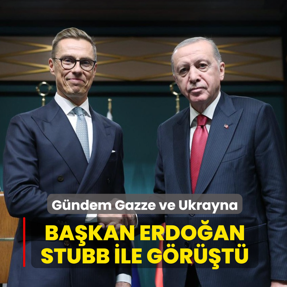 Bakan Erdoan, Finlandiya Cumhurbakan Stubb ile grt
