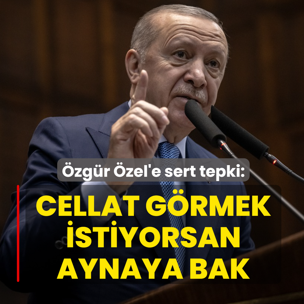 Bakan Erdoan'dan zgr zel'e sert tepki: Cellat grmek istiyorsan aynaya bak