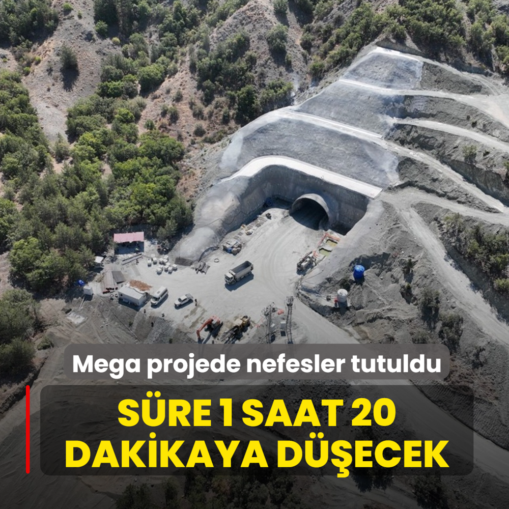 Mega projede nefesler tutuldu! Yolculuk sresi 1 saat 20 dakikaya decek