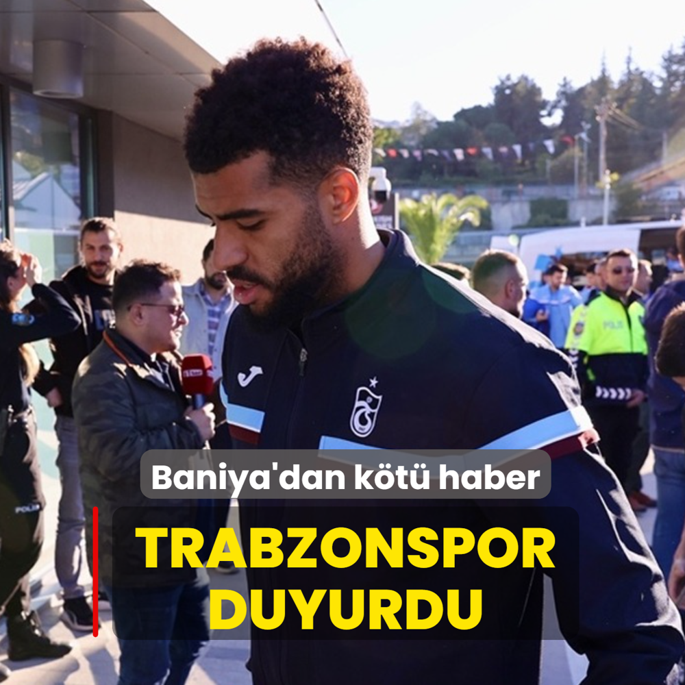 Trabzonspor'dan sakatlk aklamas! Rayyan Baniya'dan kt haber
